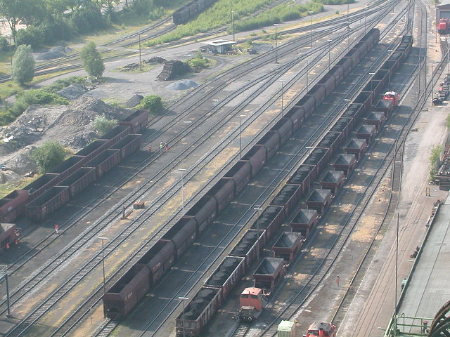 Goods waggons with hard coal !