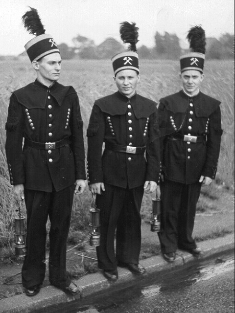 Miners in their dress uniforms !