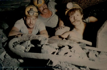 The team in the mining area !