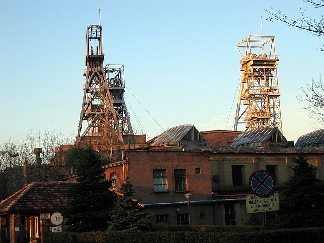 The three winding towers of the colliery !