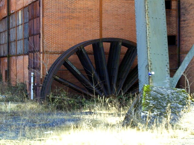 A shaft tower's wheel on the mining museum's area !