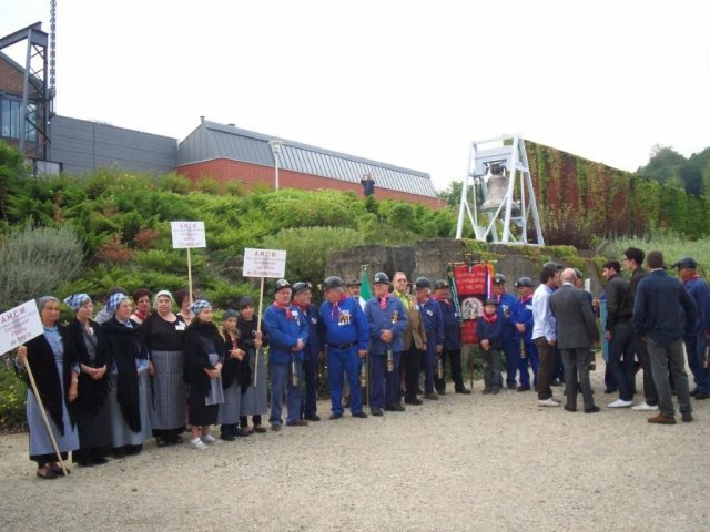 During the commemoration ceremony at Le Bois du Cazier colliery !