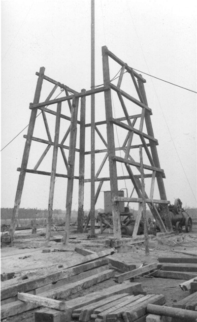 Building of the sinking tower !