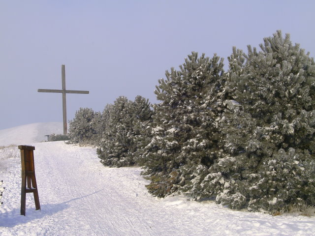 The cross on the slagheap of Prosper-Haniel colliery !