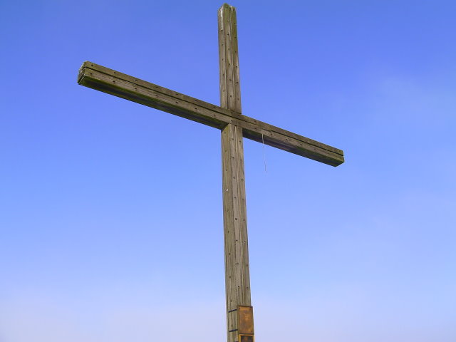 The cross in front of the blue sky !