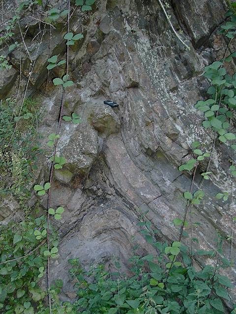 A rockface with a cell phone !