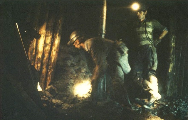Bergleute im Salzachkohlenbergbau !