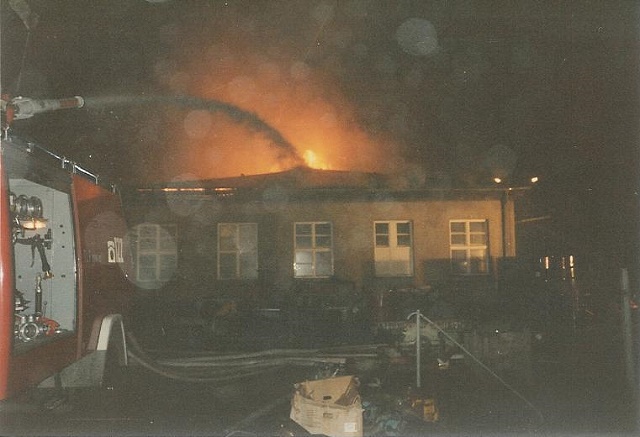 A fire in the colliery's stores !