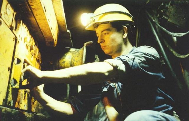 A miner using a switch underground !
