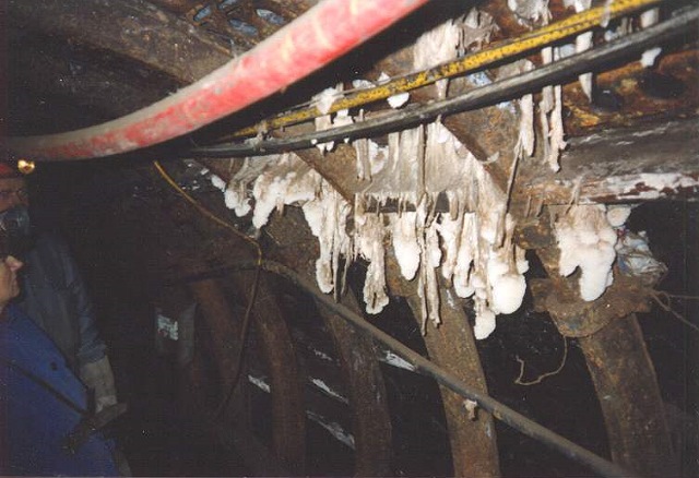 Stalactites in a colliery !